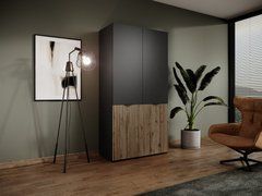 Шафа для одягу Perfect Home Сендбокс / Sandbox SENTO 2-дверна Чорний жива фотографія