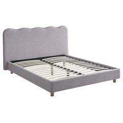 Кровать IZMIR Mebel Elite 160x200 Grey реальная фотография