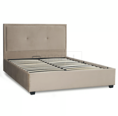 Кровать ANDRE Velvet Mebel Elite 140x200 см Беж реальная фотография