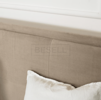 Кровать ANDRE Velvet Mebel Elite 140x200 см Беж реальная фотография