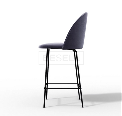 Барный стул RIO M light bar Bonsso Серый / Металл реальная фотография