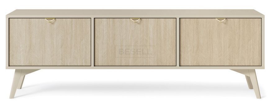 Тумба під ТВ Perfect Home Форест / Forest RTV158 3-дверна Беж пісочний/ялиця сканді жива фотографія